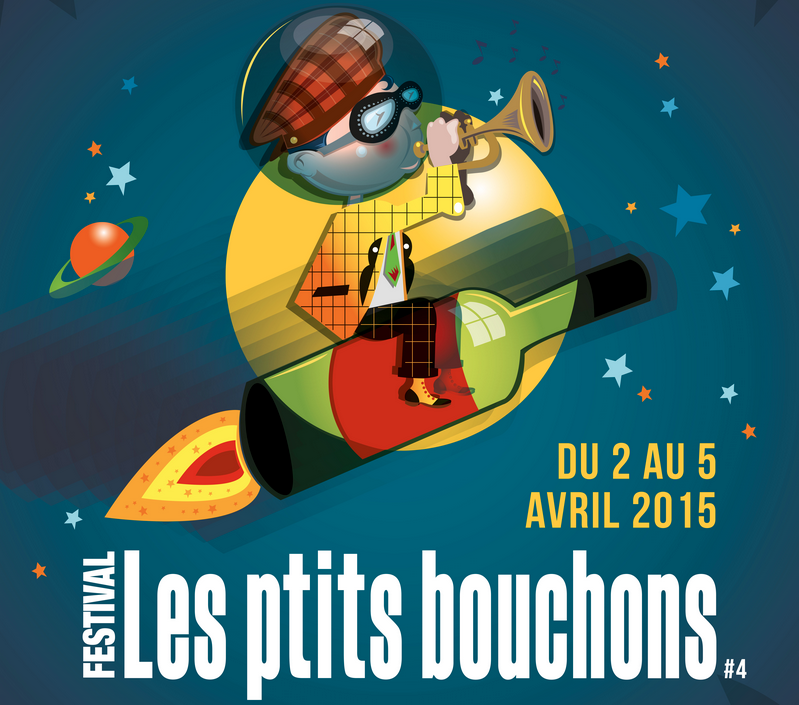 Le visuel officiel du festival "Les ptits bouchons à Gaillac".